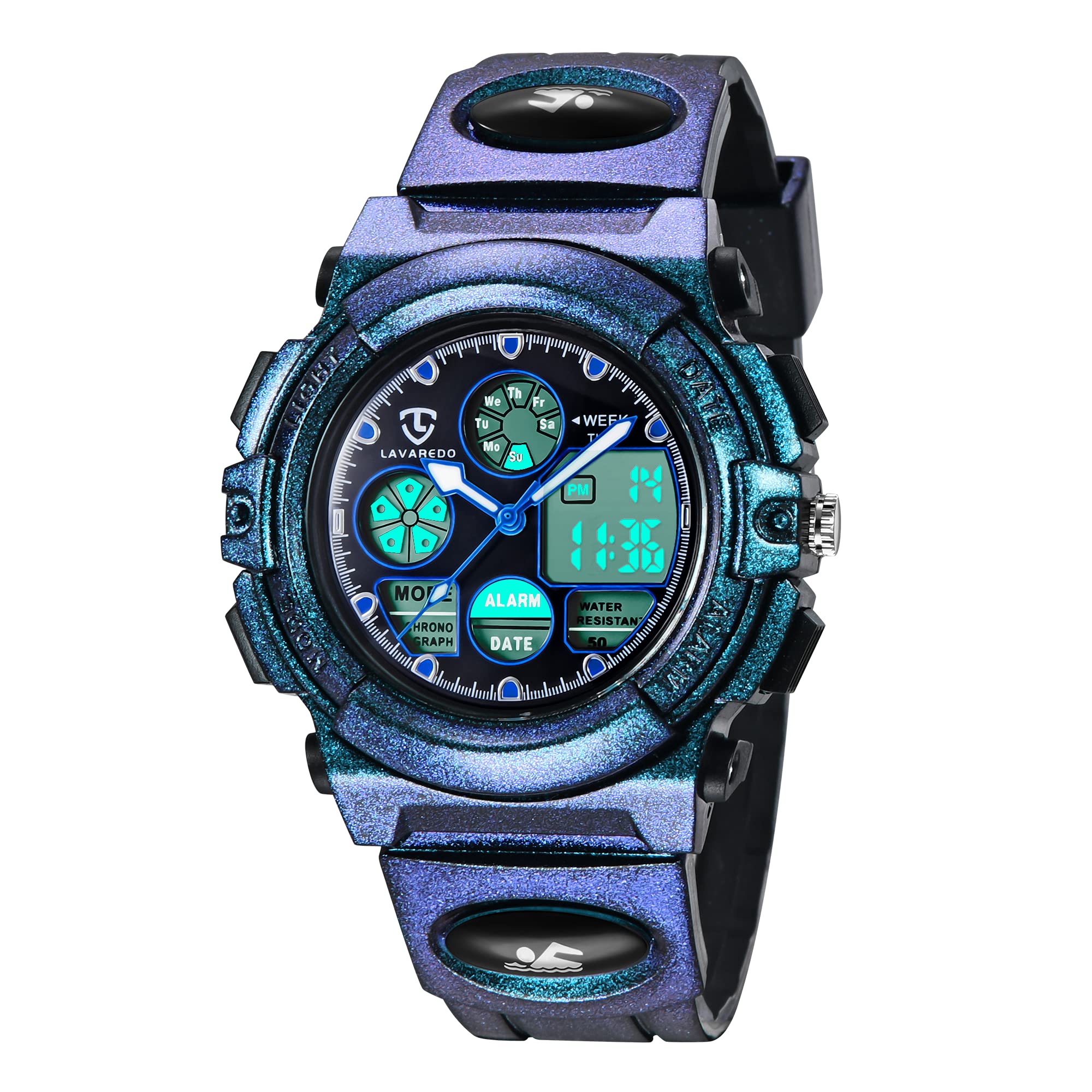 Watches,Kids Watches,Boys Teenagers Digital Outdoors Sport Watch Multifunction Waterproof Electronic Digital Watch with LED Light Alarm and Calendar Date for Kids Children Wrist Watches