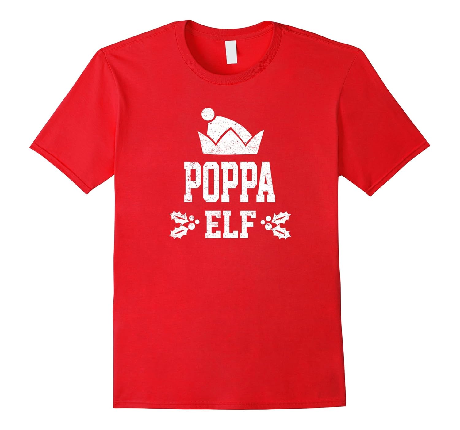 Poppa Elf Pajama Christmas Holiday Season Funny Tshirt-ANZ