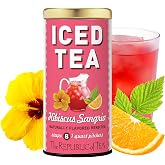 The Republic of Tea &ndash; Hibiscus Sangria Iced Herbal Tea, 8 Large Quart-Sized Iced Tea Pouches, Naturally Caffeine Free