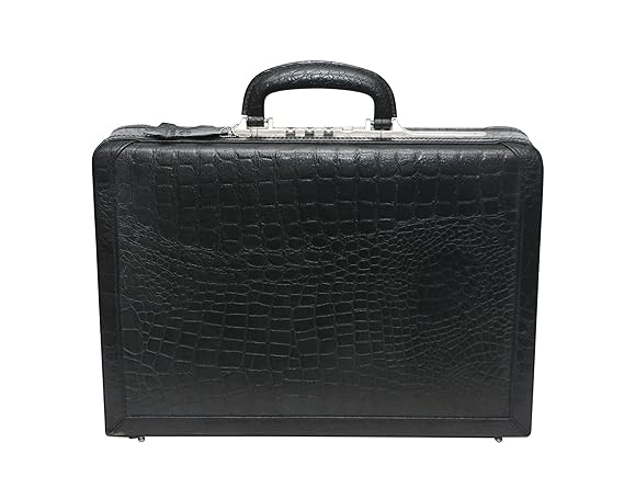 C Comfort Genuine Leather Expandable Briefcase Office Bag