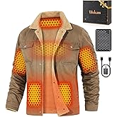 Wulcea Graphene Heated Jacket for Men 12V Fast Charge 18400mAh Large Capacity