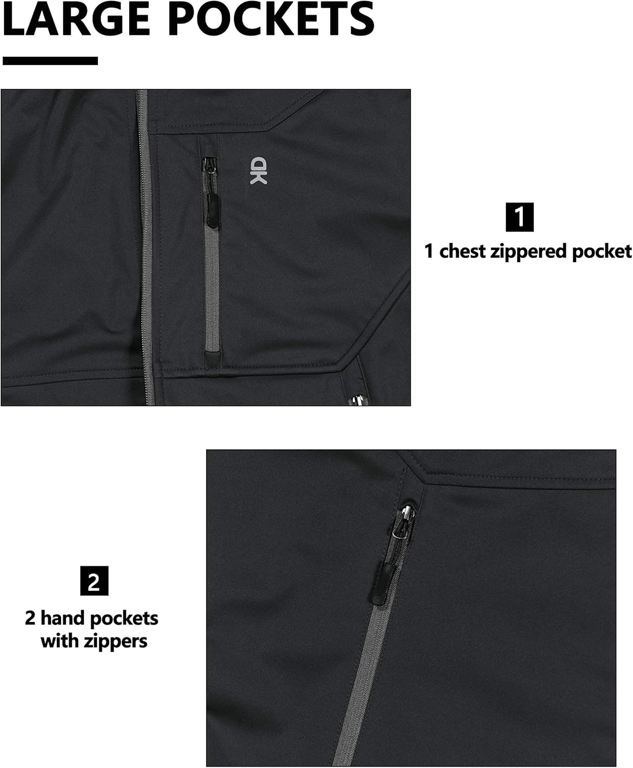 Little Donkey Andy Men's Lightweight Windbreaker, Softshell Jacket with Hood for Running Travel Hiking : Clothing