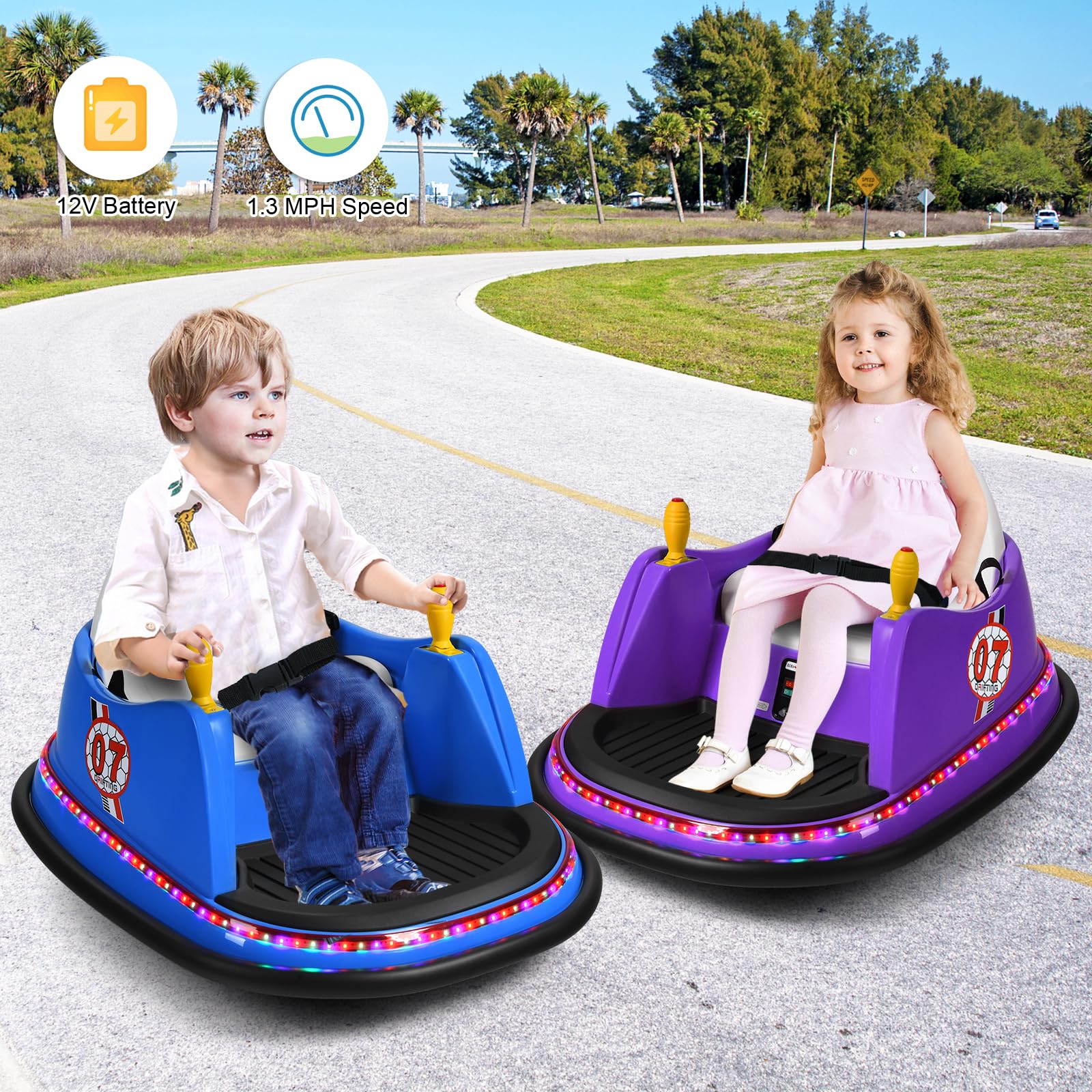 Costzon Bumper Car Blue Image 9
