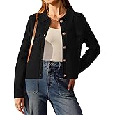 Arach&Cloz Women's Wool Blend Spring Fashion Button Down Cropped Cardigan Sweaters 2026