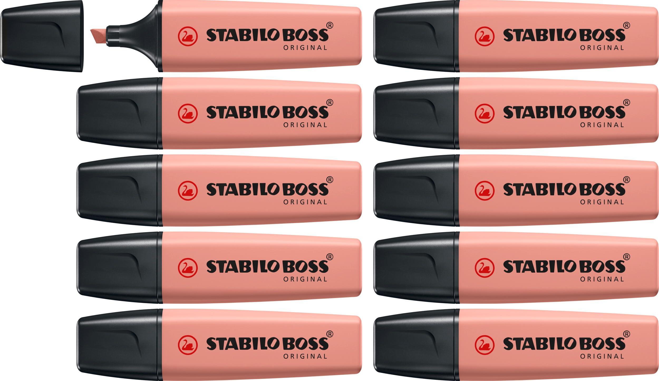 STABILO BOSS ORIGINAL NatureCOLORS - Highlighter - Pack of 10 - Sienna
