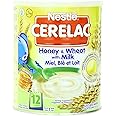 Nestle Cerelac, Honey and Wheat with Milk (From 12 Months), 14.11-Ounce Cans (Pack of 4)