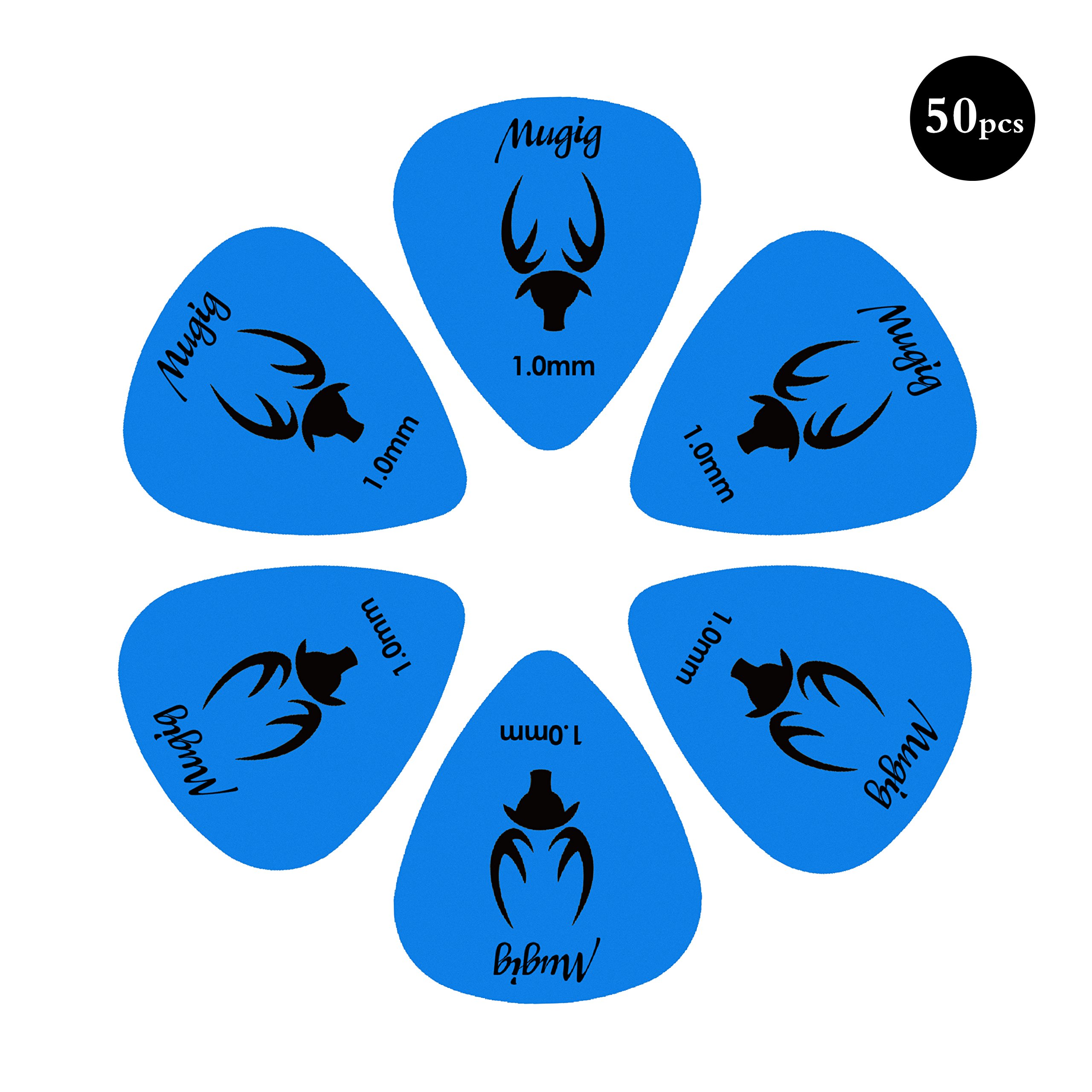 Mugig Guitar Picks Plectrums Delrin Acetal Resin (1.0mm)