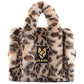 Women Large Tote Bag Faux Fur Purses Plush Handbag Fuzzy Shoulder Bag Big Capacity