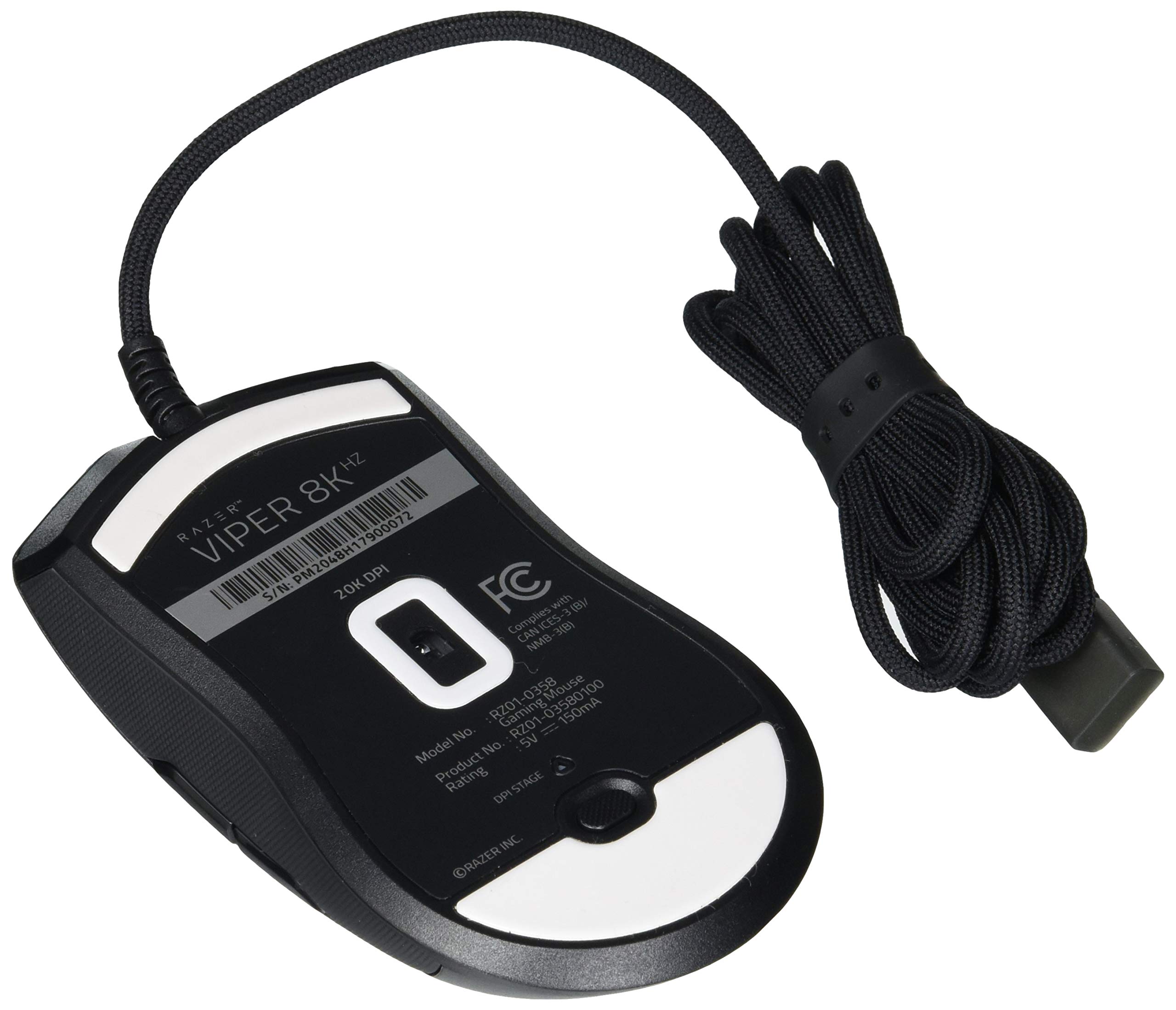 Razer Viper 8KHz Ultralight Ambidextrous Wired Gaming Mouse: Fastest Gaming Switches - 20K DPI Optical Sensor - Chroma RGB Lighting - 8 Programmable Buttons - 8000Hz HyperPolling - Classic Black