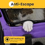 Conlun Cat Carrier Bag Soft-Sided Pet Carrier 4-Sided Mesh Purple M view 4