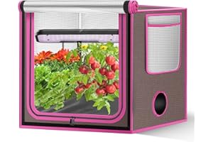 GROWTENT GARDEN ATOUR 24"x16"x20'' Grow Tent, Highest Density 1680D Diamond Mylar with Double Transparent Viewing Door and Floor Tray for Hydroponic Indoor Plant Growing