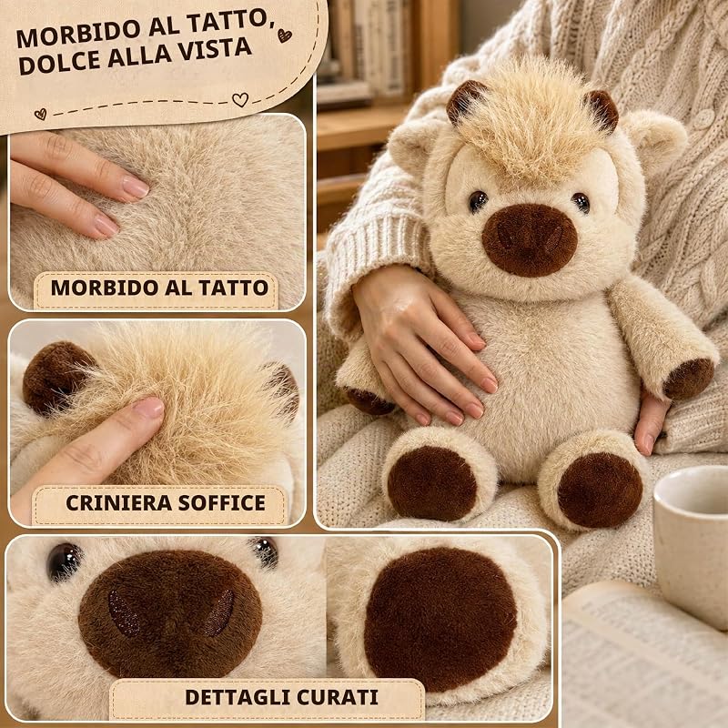 Pupazzo Mucca Highland 45 cm – Peluche Morbida da Coccolare — foto 4 di 8