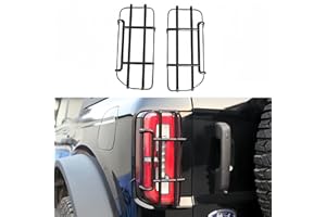 POETRYXIAO Tail Light Cover Guard for 2021-2023 Ford Bronco(Not Fits Bronco Sport),Rear Light Lamps Guards for Bronco Accessories (Black)