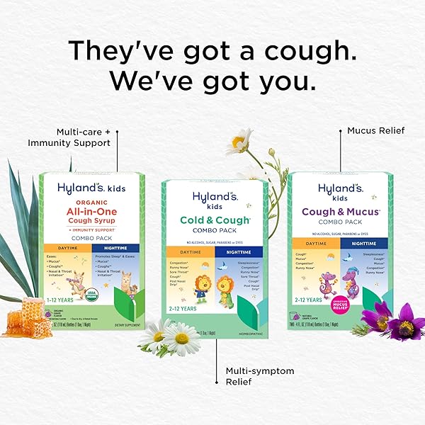 HYLAND’S KIDS NIGHTTIME COUGH SYRUP AND MUCUS RELIEF, KIDS MEDICINE FOR AGES 2-12, GRAPE FLAVOR, PROMOTES SLEEP, COUGH, RUNNY NOSE, MUCUS AND CONGESTION, OUNCES