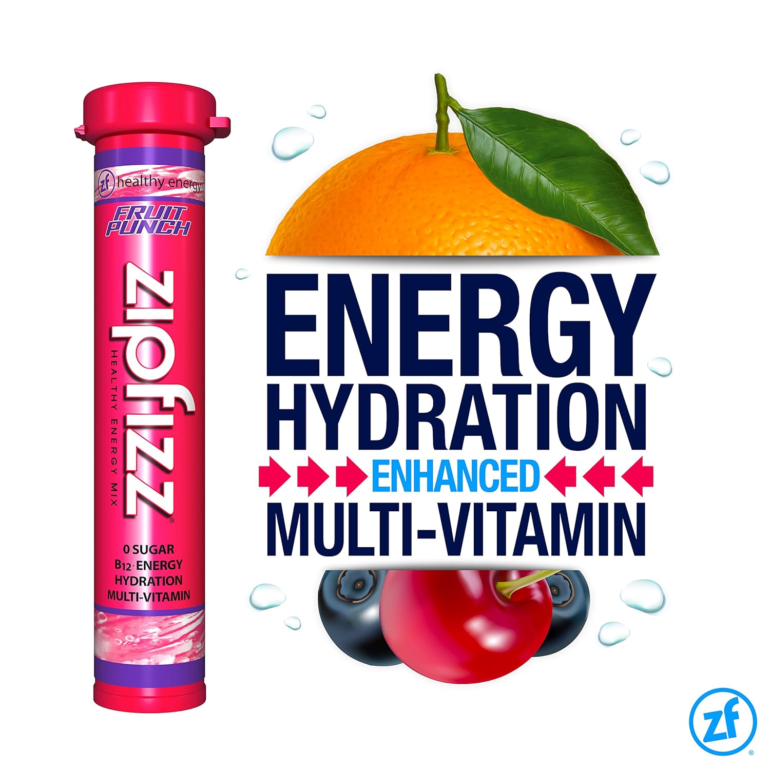 Zipfizz Healthy Energy Drink Mix, Hydration with B12 and Multi Vitamins, Fruit Punch, 20 Count : Grocery & Gourmet Food