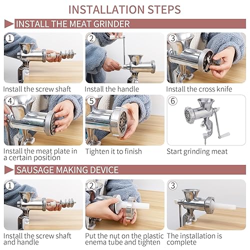 Metal Homemade Sausage Maker- Vertical Meat Grinder Sausage