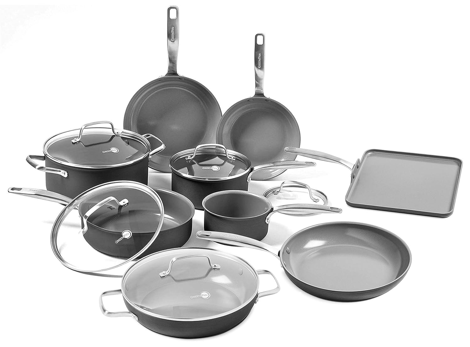 Best Greenpan 10 Piece Minneapolis Ceramic Non-Stick Cookware Set