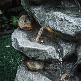 BTGGG Cascading Tiered Water Fountain with LED Lights - Dark Grey view 5