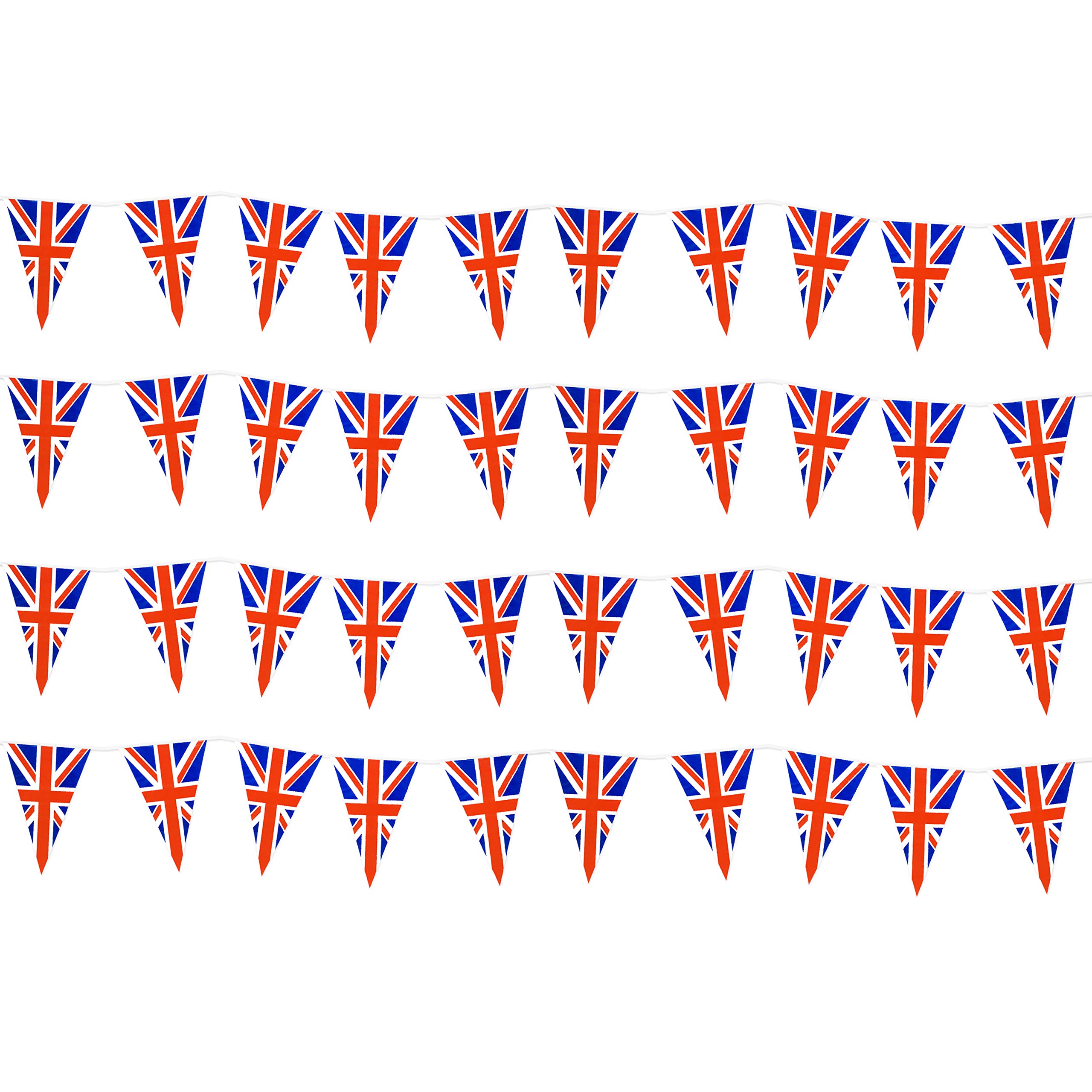 Rocking Party Union Jack Flag Triangle or Square Bunting Great Britain Olympics Team GB (Triangle), Multicolor, 20m