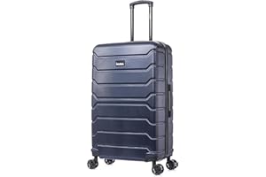 InUSA TREND Luggage with Spinner Wheels | Durable Lightweight Hardside Suitcase Travel bag with Handle and Trolley 28-Inch Large Checked luggage | Blue