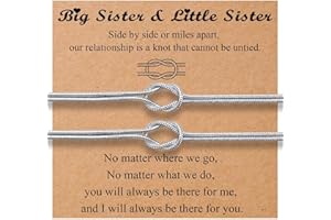 OAVOOK 2Pcs Knot Bracelets for Girls Big and Little Sister, Best Friends Friendship Bracelets for Birthday Christmas