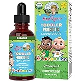 MaryRuth Organics Cocomelon Toddler Probiotic Liquid Drops | Kids Probiotics for Ages 1-3 | 5 Probiotic Strains | 150 Billion