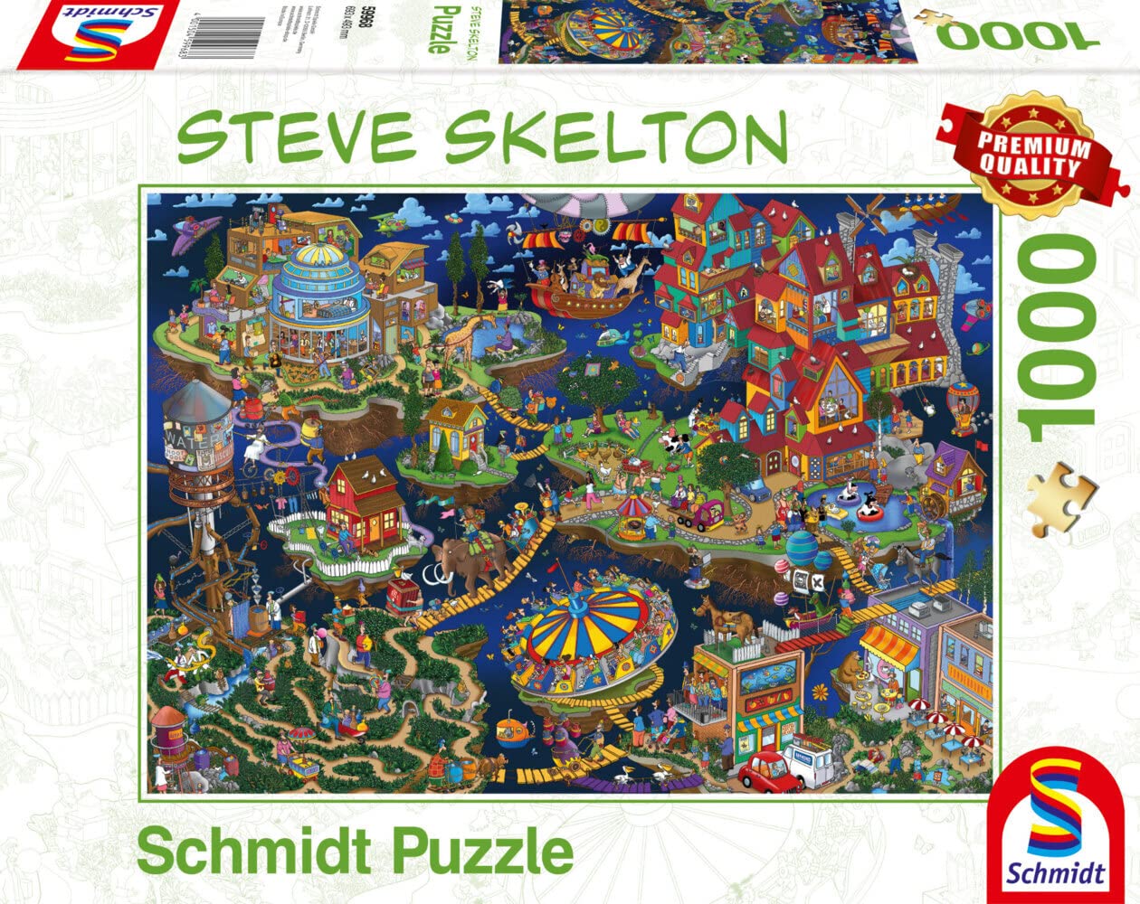 Schmidt Spiele 59968 Steve Skelton Crazy World Jigsaw Puzzle 1000 Pieces