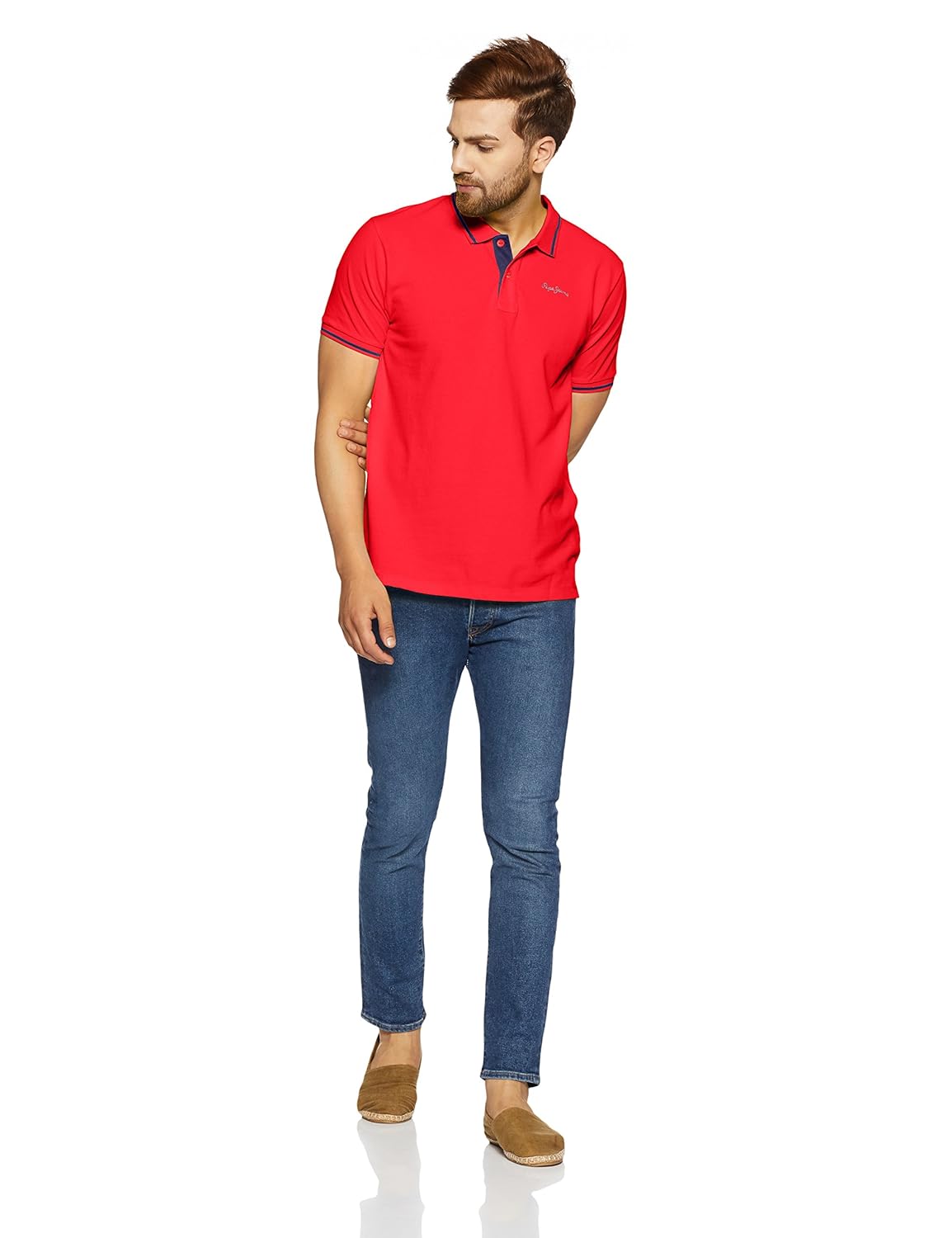 pepe jeans men's solid regular fit t-shirt