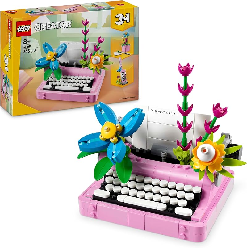 LEGO Creator 3in1 Typewriter with Flowers 31169 Build 3 Models 8+ Gift
