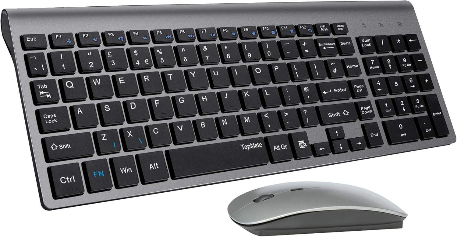 TopMate Wireless Keyboard and Mouse Combo 2.4GHz Ultra Amazon.co.uk