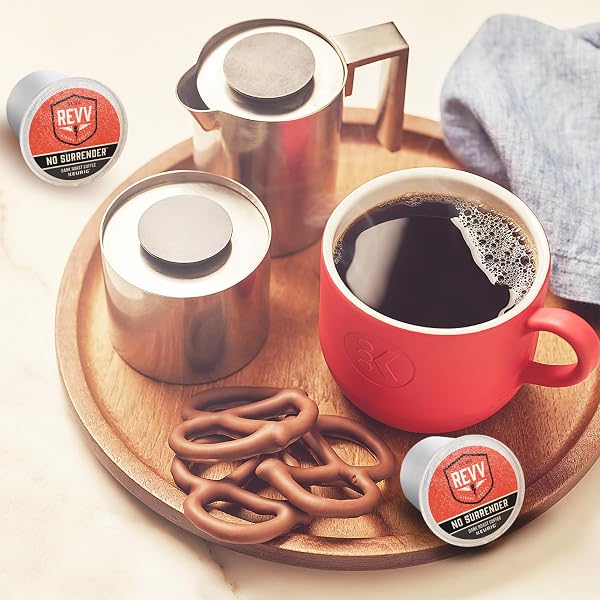 REVV NO SURRENDER, SINGLE-SERVE KEURIG K-CUP PODS, DARK ROAST COFFEE, 24 COUNT