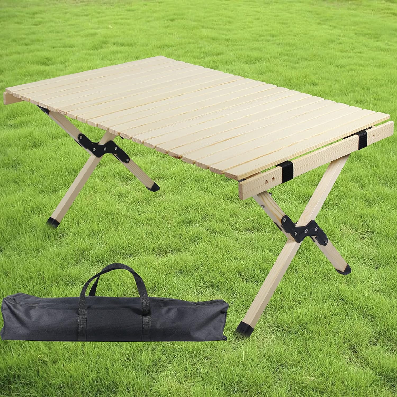 Pwigs Folding Table Portable Foldable Camping Outdoor Picnic Table Cake Roll Table for Picnic Camping Travel Garden(35.5''x24''): Kitchen & Dining