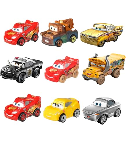 Disney Pixar Cars Mini Racers Derby Racers 3-Pack, Miss Fritter