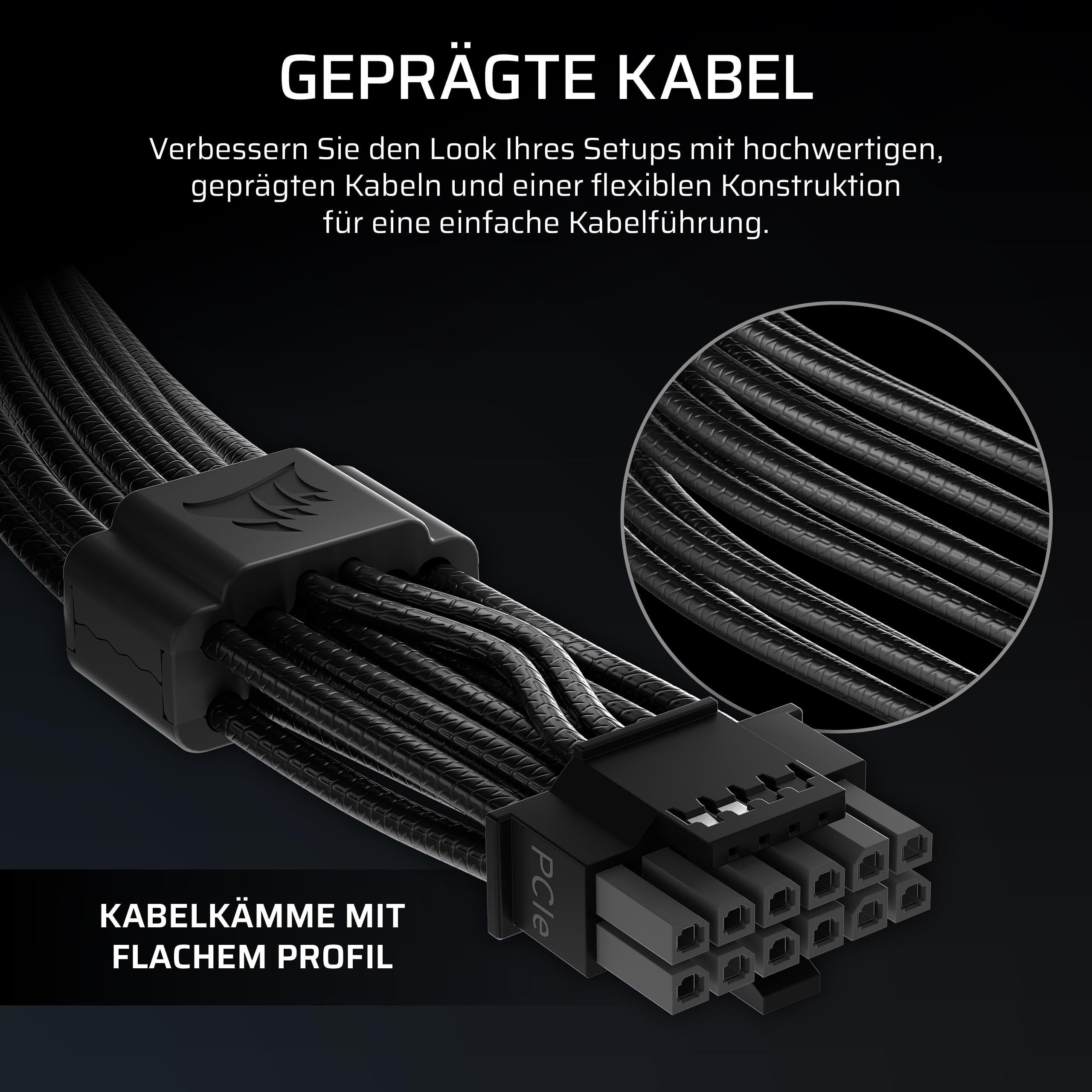 Corsair ThermalProtect PCIe 5.1 600W 12V-2x6 Netzteilkabel – Integrierter Übertemperaturschutz (OTP), Kompatibel mit Netzteilen mit einem 12-V-2x6-Anschluss – Schwarz 5