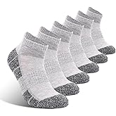 Kodal Copper Infused Compression Socks Men Women - Moisture Wicking Odor Free Cushioned Running Socks (6-Pairs)