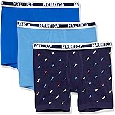 Nautica mens Cotton Stretch 3-pack Multi Print Boxer Briefs