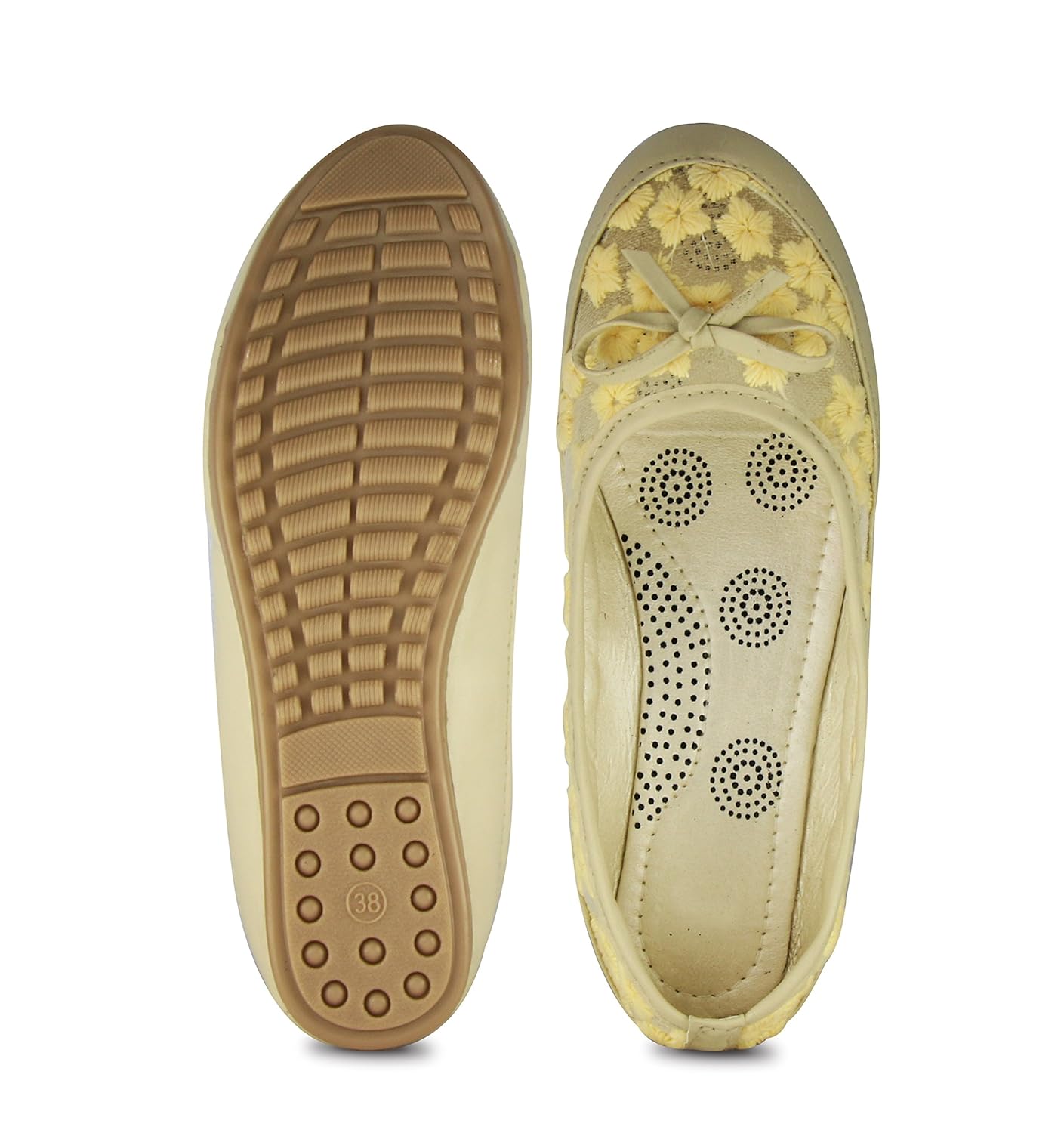 a&s women's multicolour synthetic ballerinas