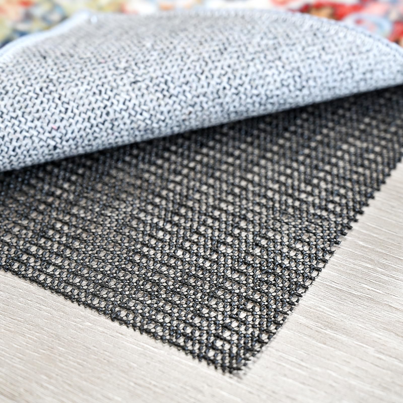 Non Slip Rug Underlay 150x250 cm Rug Pads for Wooden Floors, 5x8 Feet Rug Pad Gripper for Area Rugs, Under Carpet Anti Skid Mat,Black, Keep Your Rugs Safe and in Place