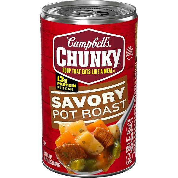 CAMPBELL’S CHUNKY SOUP, SAVORY POT ROAST SOUP, 18.8 OZ CAN
