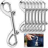 NOVWANG 8PCS Double Ended Snaps, 3.5 Inch Zinc Alloy Double Sided Clips Heavy Duty Trigger Snap for Pet Dog Leash Water Bucket Hooks Key Holder Carabiner Home Farm Hammocks Bolt Snap