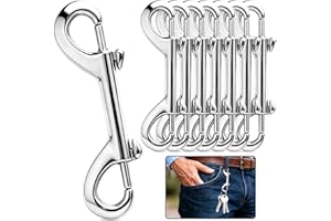 NOVWANG 8PCS Double Ended Snaps, 3.5 Inch Zinc Alloy Double Sided Clips Heavy Duty Trigger Snap for Pet Dog Leash Water Bucket Hooks Key Holder Carabiner Home Farm Hammocks Bolt Snap