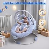 LADIDA First Baby Bouncer Teddy Bear Design Soothing Music Newborn view 7