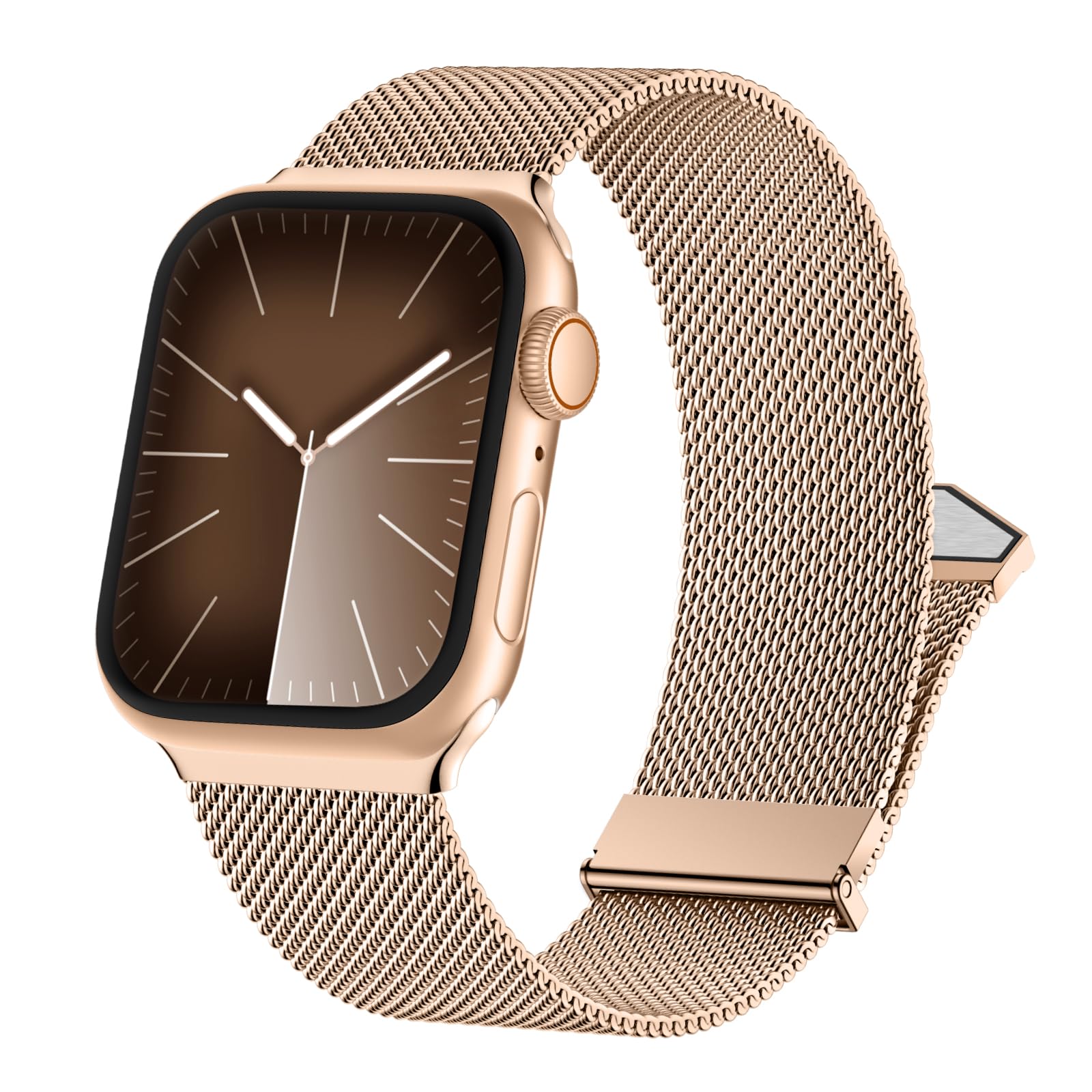 Metal Strap Compatible with Apple Watch Straps 46mm 40mm 41mm 38mm 42mm 44mm 45mm 49mm Women Men, Dual Magnetic Stainless Steel Band for iWatch Series 11 10 9 8 7 6 5 4 3 2 1 SE3 Ultra3/2/1