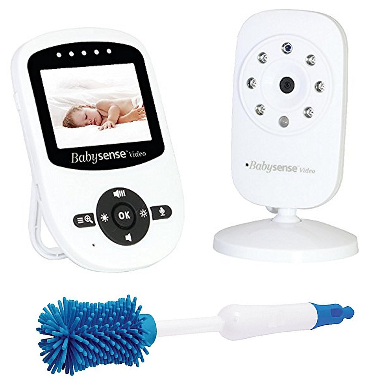 Babysense Video Baby Monitor with Baby Bottle Brush Baby
