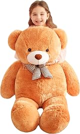 IKASA Giant Teddy Bear 120cm Soft Plush Brown Toy