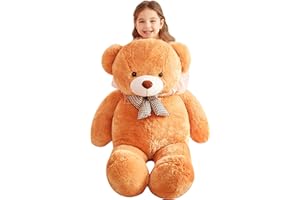 IKASA Giant Teddy Bear Stuffed Animal,Large Soft Toys Cute Plush Toy,Jumbo Big Oversized Fat Bears Animals Huge Life Size,Gif