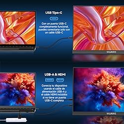 WUAWE 16" Portable Monitor, 1200P 120Hz 100% sRGB