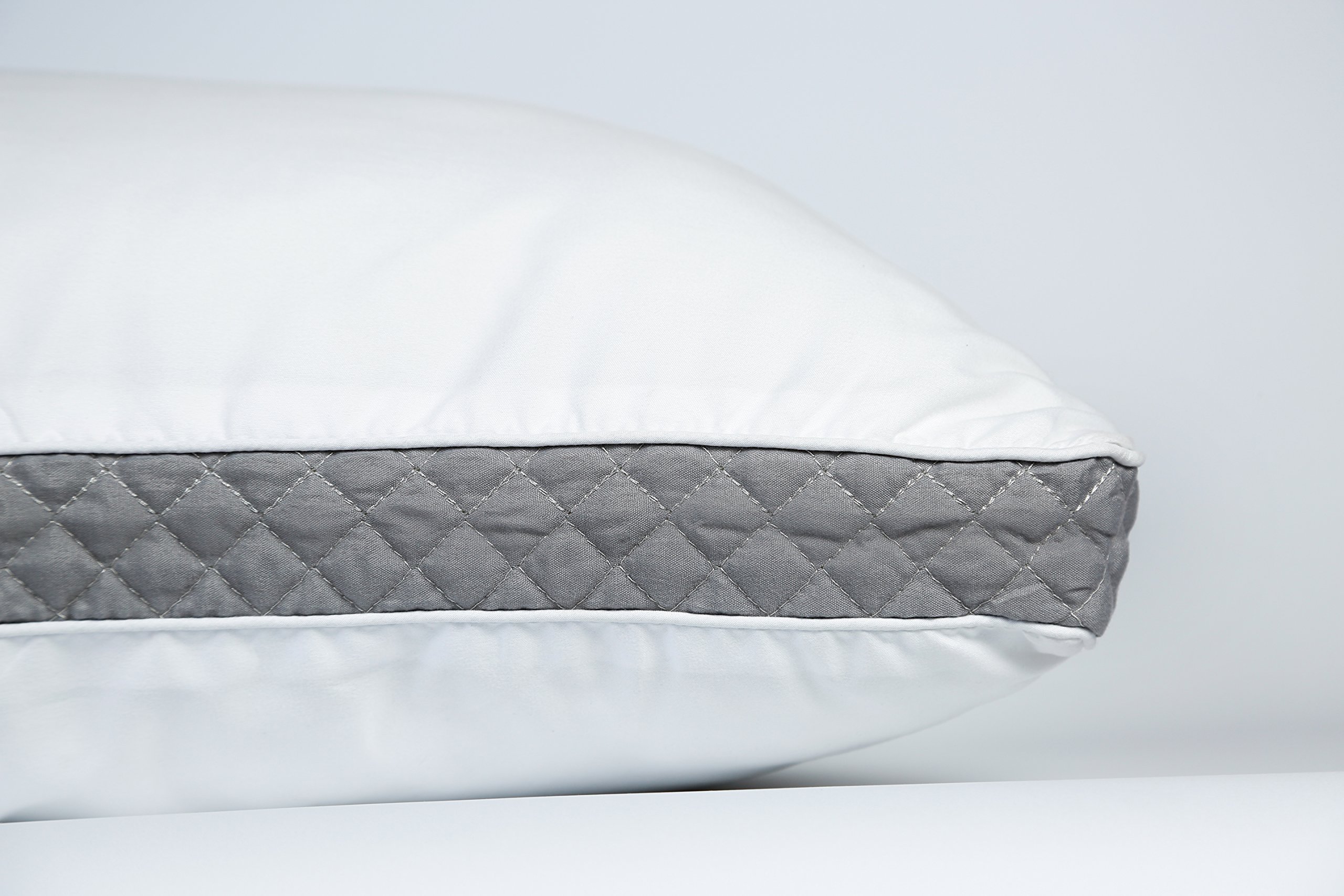 Lux Decor Collection Gusseted Quilted Bed Pillow Set of 2 Premium Quality Bed Pillows for Side