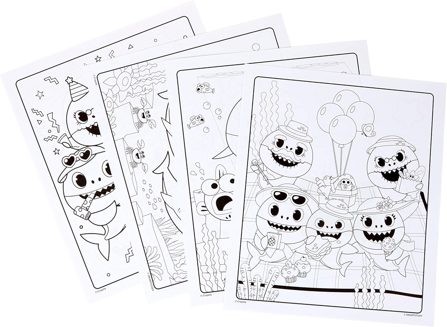 Amazon Com Crayola Baby Shark Coloring Pages And Stickers Gift For Kids Ages 3 4 5 6 Toys Games