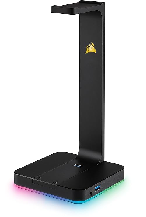 Corsair ST100 Premium Kopfhörer-Ständer (2x USB 3.1, Aluminium, 7.1 Dolby Audio Ausgang) schwarz